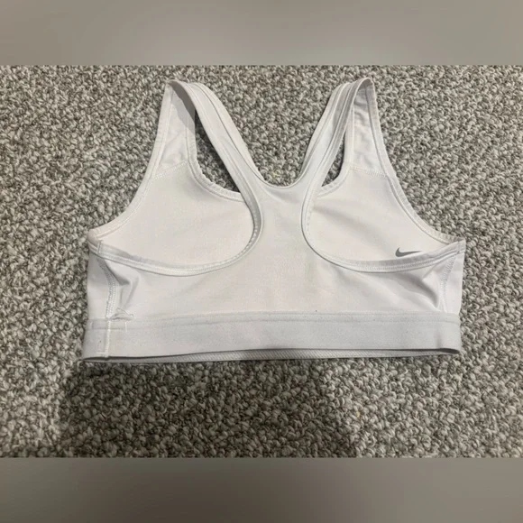 Nike Dri-FIT White Sports Bra - Picture 3 of 6